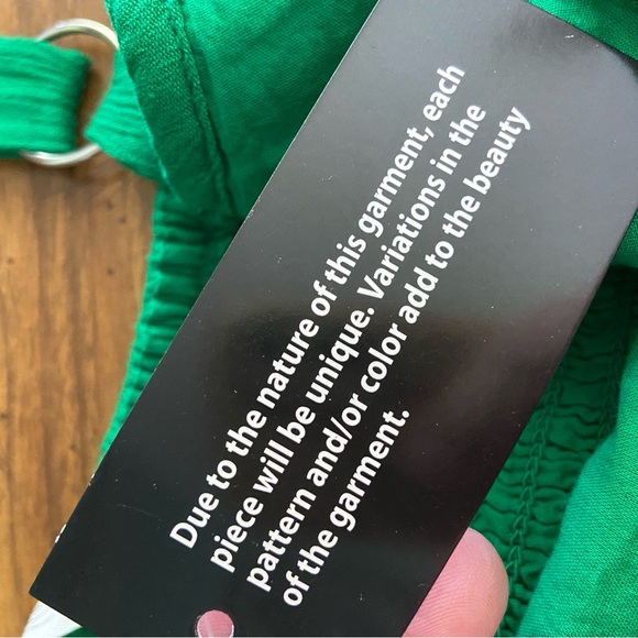 Destination 365 Regular Crinkle Chiffon Crochet Maxi Dress Emerald Green 1X NWT - Picture 9 of 16